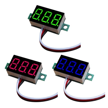 0.36 polegadas LED Display Digital de Dois Fios Voltímetro para Moto Carro Volts Testador Detector de DC4.5V-30V Tensão do Painel de Medidor Medidor de
