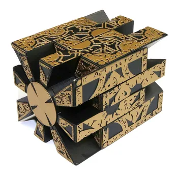 1: 1 Hellraiser Quebra-Cabeça Cubo De Caixa Removível Lamentar Filme De Terror De Série Caixa De Quebra-Cabeça Cubo De Função Completa Agulha Adereços Modelo De Ornamentos