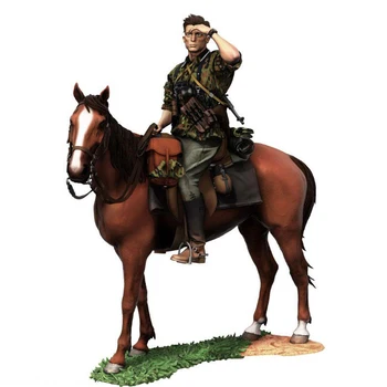 1/18 antigo oficial de sentar-se com o cavalo de Resina Modelo figura kits em Miniatura gk Unassembly sem pintura