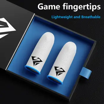 1/2 Pcs Móveis Jogo Dedo Luvas Para o Jogador Suor Anti-deslizamento da Tela de Toque do Dedo de Luva Respirável Jogos Dedo Tampa