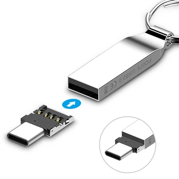 1/2pcs USB-C 3.1 Tipo C Macho Para USB Fêmea Adaptador OTG Converter Para Disco de U