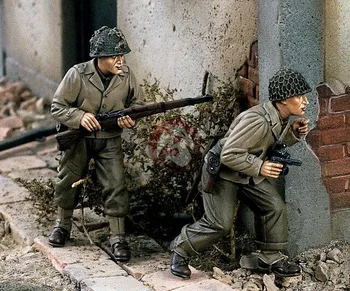 1/35 Resina modelo Figura kits da segunda guerra mundial NOS Infantaria Europeia campo de batalha Desmontado e sem pintura