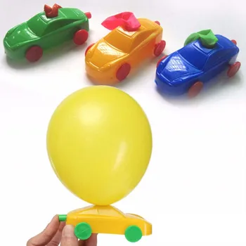1/5/10PCS Novo DIY Balão Carro Crianças Experimento de Ciência Brinquedos Alunos Brinquedos de DIY Bola de Carro de Construir Kit de Brinquedo NSV775