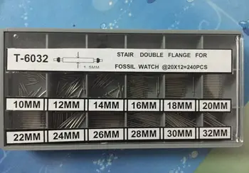 1,5 mm de Espessura Relógio Fossil de Escada Duplo Flange de aço Inoxidável Barras de Mola de 10mm~32mm Tamanho