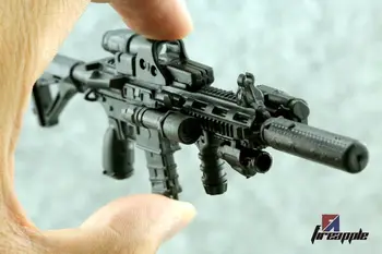 1:6 Escala de Arma de Modelo de conjunto rifle de Assalto Arma 4D Preto HK416 Para 12