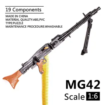 1/6 Escala MG42 Arma de Brinquedo Modelo de Montagem de quebra-Cabeças Tijolos para Construção Arma Soldado metralhadora Ajuste De 12