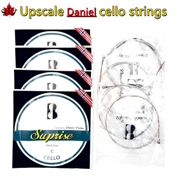1 set (A-D-G-C) Luxo 4/4 3/4 Daniel Violoncelo Seqüências de caracteres de Duplo núcleo composto de cadeia,violoncelo Peças Acessórios