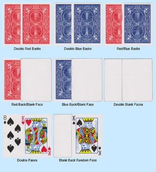 10 Pc Cards De Magic Especial Gaff Cartões De Truques De Magia Vermelha/Azul, Dupla Face/De Volta/Em Branco, Rosto/Branco Para O Mago, Adereços, Acessórios
