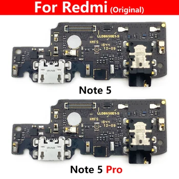10 Pcs 100% Original, Novo Conector Dock, Carregador Placa de Carregador USB de Carregamento de Porta Flex Cabo Para Xiaomi Redmi Nota 5 Pro