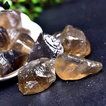 100g Tombado Quartzo Fumê Natural Cru Pedras de Cristal de Reiki de Cura Mineral Amostra Aquário Decoração de Casa Chakra Meditação