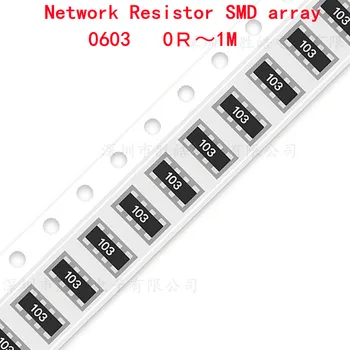 100pcs 0603*4 8P4R 2*4P Rede Resistor SMD matriz 0 ~ 1M 1 10 22 47 100 220 330 470 1K 2.2 4.7 K K K 10 K 22 47K 100K 220K 470K ohms