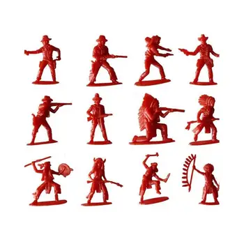 100Pcs/Pack Clássico Índios & Cowboy Figuras de Ação Militar dos Soldados do Exército Modelo de Mini Brinquedo Dom Crianças Cena de Guerra Acessório 2017