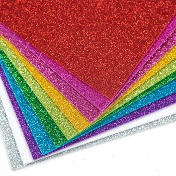10pc Flash Esponja Grossa de Papel Com Adesivo de Borracha Glitter em Pó Espuma de EVA de Papel Diy Garoto Criativo do Ofício de Papel de Scrapbooking Decoração