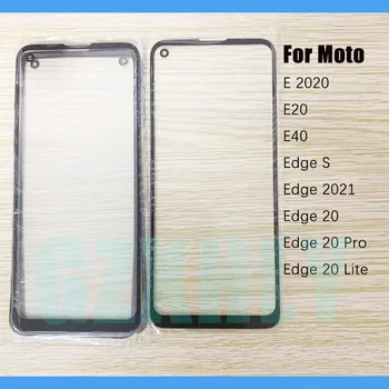10Pcs/Lot Frente de Vidro Para Motorola Moto E20 E40 E 2020 Borda S 2021 20 Pro Lite Touch Tela LCD Lente Externa do Vidro do Painel