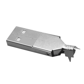 10PCS USB 2.0 Tipo A 4 Pin 30V 1.5 UM conector Macho de Fio de Solda Plug Socket Terminais Elétricos Conectores1