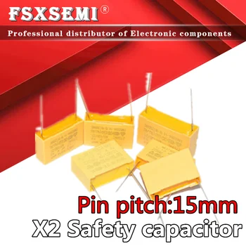 10pcs X2 Segurança do capacitor de 15mm 275VAC DE 0,022 UF 0.047 UF 0.068 0.1 UF UF 0.15 UF DE 0,22 UF de 0,47 0,33 UF UF 0.68 UF 1UF filme de Polipropileno