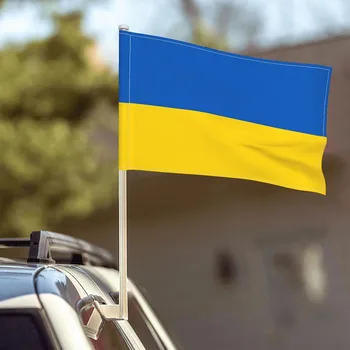 12x18inch Ucrânia Bandeira de Carro 30x45cm Ucrânia Janela porta-Bandeira estandarte Acenando Bandeiras