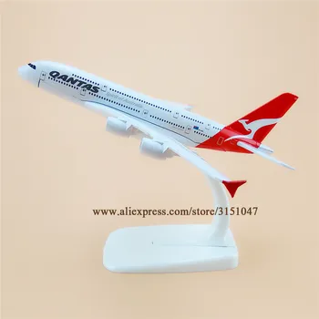 16cm Aérea QANTAS Espírito Da Austrália Airbus 380 A380 companhias Aéreas de Avião Modelo de Plano de Liga de Avião de Metal Fundido Brinquedo Dom Crianças