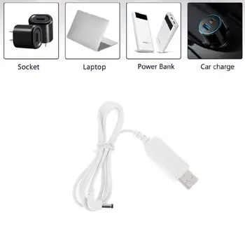 1m a 1,5 m Branca Universal de 90 Graus USB 5V A 12V 5.5x2.1mm Etapa do Adaptador de Cabo Para wi-Fi Router alto-Falante Câmara de LED e muito mais