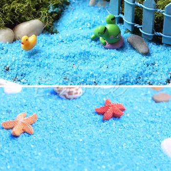 1pack Micro Azul Areia de Ampulheta Com areia Moss Paisagem Decoração de Fadas
