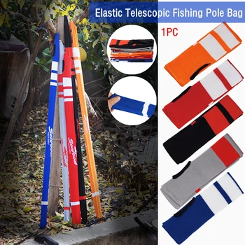 1Pc Elástico Telescópica de Pólo de Pesca Saco de Peixe Vara de Manga de Protecção Acessórios de Pesca de Sacos de Armazenamento