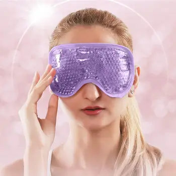 1Pc Gel Olho Máscara Reutilizável Esferas de Quente Para Frio Terapia de Dormir PVC Mas Óculos de Dormir Olho Máscara Calmante Beleza Gel Relaxin Z3M4