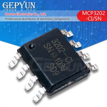 1PCS MCP3202-CI/SN MCP3202 3202-CI SOP-8 Em Stock