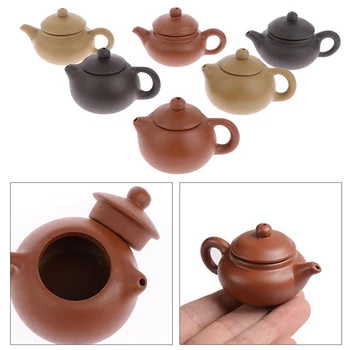 1PCS Roxo Argila Dedo Bule de Chá animal de Estimação Pequeno Bolso de chá de Enfeites para chá de Acessórios Boutique de Decoração de Mesa de Chá