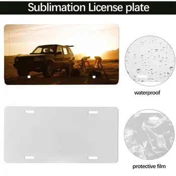 1Pcs Sublimação da Placa de Licença em Branco Placa Automotiva, Metal, Alumínio, Placa de Suporte de Quadro de Sublimação de carros DIY Tags