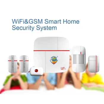 (1set)Vcare Multi-função de WIFI, GSM Dual Casa Inteligente Sistema de Alarme de Movimento, Sensor da Porta/Janela e cuidados Médicos de Emergência Botão Ver Um