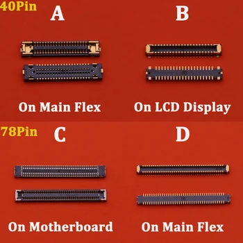 2-10Pcs Tela de exposição do Lcd Flex FPC Conector Para Samsung Galaxy S20 FE S20FE 5G G7810 G781 M51 M515 M515F Plug Conselho 78 40 Pinos