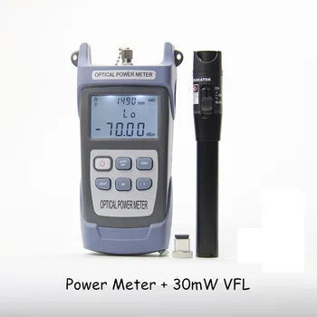 2 em 1 VFL 30mW 30km visual fault locator + Medidor de Potência Óptica -70dBm 850/980/1300/1490/1550/1625nm