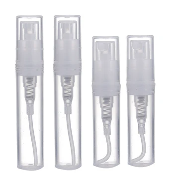 200Pcs Transparente Vazio Frascos de Spray de 2ML 3ML 5ML de Plástico Mini Recarregável Recipiente Vazio embalagens de Cosméticos