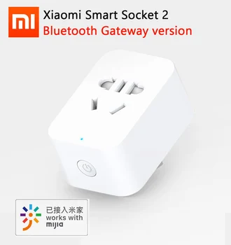 2020 Xiaomi Mijia Inteligente Soquete Plug 2 Bluetooth Versão de Gateway sem Fio wi-Fi Socket Remoto, Adaptador de Energia e desliga com telefone