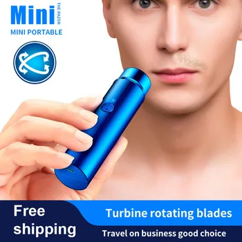 2022 Mini USB de homens-máquina de Barbear Eléctrica de Longa Duração Portátil Lavável Carro Recarregável máquina de Barbear Navalha Barbeador aparador para homens