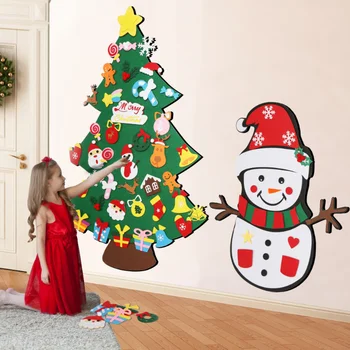 2022 Montessori Brinquedos de DIY Senti Árvore de Natal da Criança Ocupado Porta de Madeira de Parede Decoração da Árvore de Natal, Presentes para Meninos Meninas rapazes raparigas