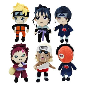 20cm Japão Anime Naruto Recheado de Brinquedos de Pelúcia Uchiha Itachi, Sasuke, e Gaara Cartoon Figura Bonecas Crianças Presentes de Aniversário Kawaii Decoração de Natal