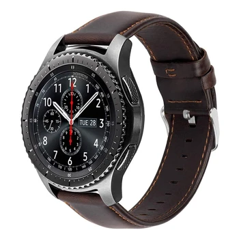 20mm 22mm Banda de Couro para Samsung Galaxy Watch4 44mm 40mm Correia/Galaxy Watch 4 Clássico 46mm 42mm/Galaxy Watch3 45mm Pulseira