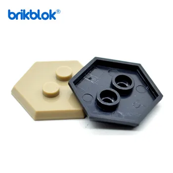 20PCs Hexagonal Suporte para Minifigs Blocos de Construção HEX Placa de base Pedestal em MOC Tijolos de Construção de Brinquedos