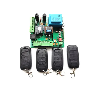 220VAC 2 controles remotos placa principal PCB controlador do motor da placa de circuito cartão para bisen baisheng porta de correr abridor de motor