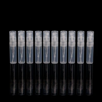 2ml de Plástico Pequeno Pulverizador de Perfume Vazio Garrafas, embalagens de Cosméticos Frasco de Spray D0UE