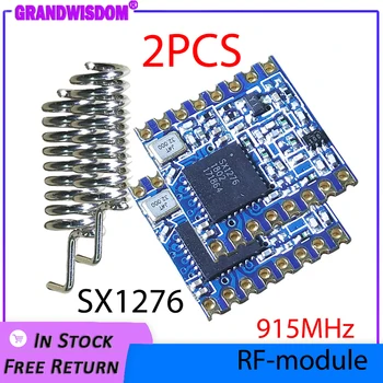 2PCS 915MHz super baixa potência RF LoRa módulo SX1276 chip de comunicação de Longa Distância Receiver0and Transmissor SPI IOT com antena