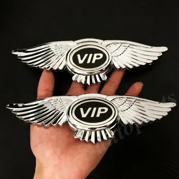 2pcs de Metal de Luxo VIP Logotipo Asas Carro Capota Capa Emblema Emblema Adesivo Decalque JDM