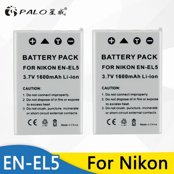 2pcs EN-EL5 EN EL5 ENEL5 1600mAh bateria Recarregável Bateria da Câmera para Nikon Coolpix P4 P80 P90 P100 P500 P510 P520 P530 de p5000 P6000