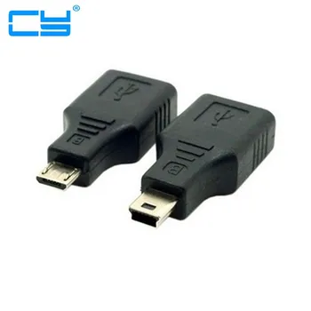 2pcs Micro e Mini USB para USB Fêmeas do Adaptador de Host OTG para Celular Tablet Conectado Disco Flash Mouse