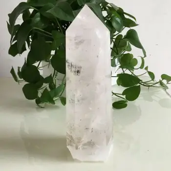 3000-3500g Natural branco cristal de quartzo obelisco varinha ponto de cura