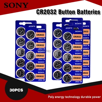 30PC SONY Original bateria CR2032 3V bateria de Lítio BR2032 DL2032 ECR2032 CR 2032 Botão de Moeda Bateria Para o Relógio Calculadora