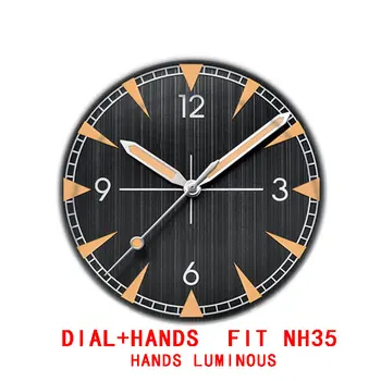 33,5 mm Estéril Mostrador do Relógio e Mãos Ajuste NH35/NH35A NH36 Movimento Automático -Mãos Luminoso de Qualidade Superior