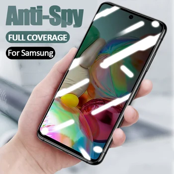 3D Anti Spy Peep Privacidade de Vidro Temperado Para Samsung Galaxy S20FE A53 A73 A12 A02S A21S A10 A20 A30 A40 A50 A70 A51 A71 A41 A20E