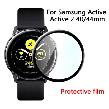 3D Curva Suave de Borda Total Cobertura de Película Protetora Para Samsung Galaxy Watch Active 2 40mm 44mm Active2 Protetor de Tela Pretection